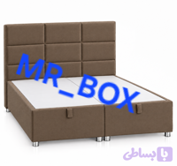 تختخواب باکس هتلی جکدار دوتیکه با تاج تخت خواب (کد GV1KV)
