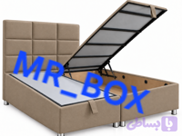 تختخواب باکس هتلی جکدار دوتیکه با تاج تخت خواب (کد MEI9S)