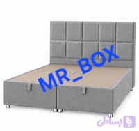 تختخواب باکس هتلی جکدار دوتیکه با تاج تخت خواب (کد IDQTI)