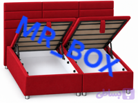 تختخواب باکس هتلی جکدار دوتیکه با تاج تخت خواب (کد DRP2Q)