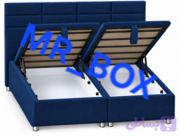 تختخواب باکس هتلی جکدار دوتیکه با تاج تخت خواب (کد SL7A2)