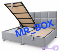 تختخواب باکس هتلی جکدار دوتیکه با تاج تخت خواب (کد 4U8QF)