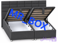 تختخواب باکس هتلی جکدار دوتیکه با تاج تخت خواب (کد OSOFP)