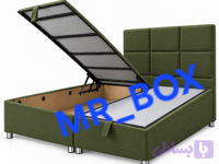 تختخواب باکس هتلی جکدار دوتیکه با تاج تخت خواب (کد 5B6GQ)