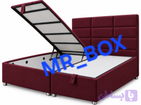 تختخواب باکس هتلی جکدار دوتیکه با تاج تخت خواب (کد 9SVNB)