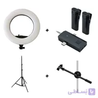 کیت رینگ لایت VERTA 3161 II + کیت پایه نور تی + هولدر گوشی + میکروفون S17S ANSWER