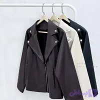 کت چرم ساده کوتاه زنانه