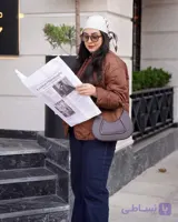 کاپشن زنانه ترک قهوه ای طرح سونا