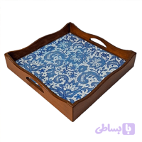 سینی چوبی رزینی دستساز طرح گیپور