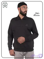 بلوز نیم زیپ مردانه دورس پنبه (قواره باکسی) کد 1033