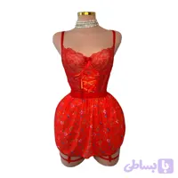 لباس خواب فانتزی قرمز سیسنت SISENT (کد B4JJG)