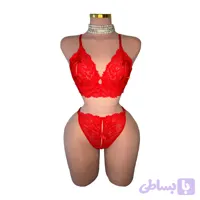 ست سوتین و شورت فانتزی قرمز شین SHEIN