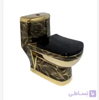 توالت فرنگی مشکی طلایی۱۱۴