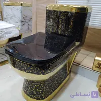 توالت فرنگی مشکی طلایی۱۱۶گاتریا