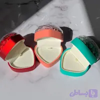 جعبه انگشتر گل رز جاودان مدل قلب کوچک