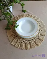زیر بشقابی مکرومه