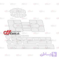 برچسب های شفاف محافظ دکمه های پنل تهویه ، پنل ضبط و فرمان پژو پارس - کد 10961