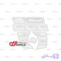 برچسب های شفاف محافظ دکمه های پنل تهویه سورن پلاس - کد 10964