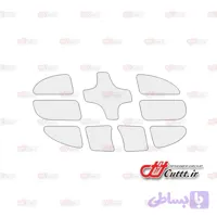 برچسب های شفاف محافظ دکمه های پنل تهویه دیجیتال پژو 206 و 207 - کد 10971