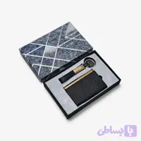 ست هدیه دو تکه جا کارتی و جا کلیدی طرح پوست ماری