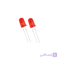 LED قرمز مات 5mm بسته 20 عددی