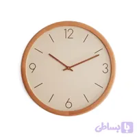 ساعت چوبی دیواری مدل کیان چوب راش صفحه کرم طرح جدید