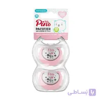 پستانک ارتودنسی پینو بیبی دسته صورتی سایز 6 _ 18 بسته دو عددی