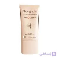 کرم ضد آفتاب سان سیف spf 50 کرم پودری و پرایمری بژ عاجی NC 10 مکیسان