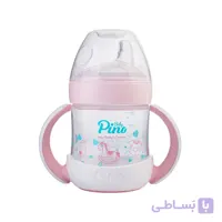 لیوان آموزشی کودک پینو بیبی صورتی مدل Natural sense حجم 150 میلی لیتر