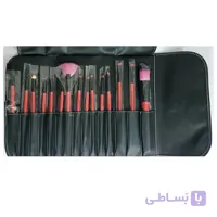 ست براش آرایشی 15 عددی به همراه کیف چرمی بابی برون