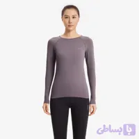 تیشرت رانینگ زنانه آستین بلند بدون درز قهوه ای KIPRUN R500