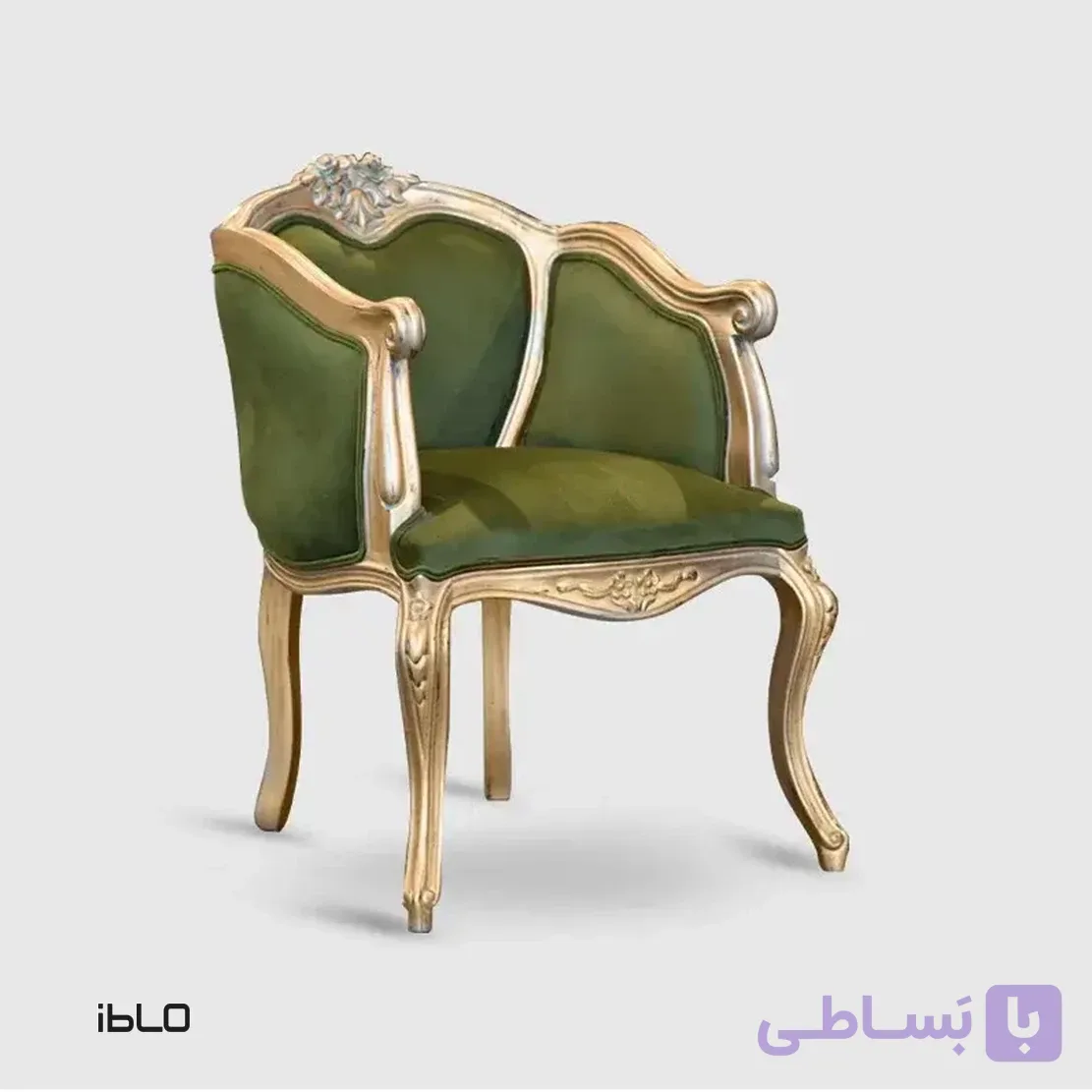 مبل یک‌نفره کلاسیک لوکاس(سبززیتونی)