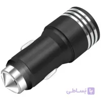 شارژر فندکی بدنه فلزی با خروجی 2 پورت USB