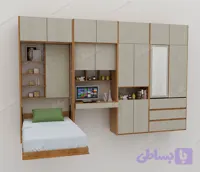 تخت تاشو یک نفره عمودی مدل TSH-9721