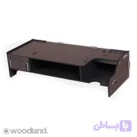 پایه نگهدارنده مانیتور چوبی (زیر مانیتوری) دو طبقه ارگونومیک