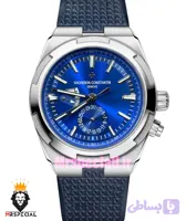 ساعت واشرون کنستانتین مردانه اتوماتیک صفحه ابی Vacheron Constantin Overseas Dual Time 021705