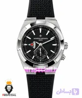 ساعت واشرون کنستانتین مردانه اتوماتیک صفحه مشکی Vacheron Constantin Overseas Dual Time 021706