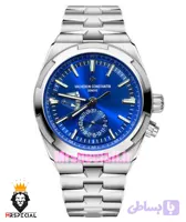 ساعت واشرون کنستانتین مردانه اتوماتیک صفحه ابی Vacheron Constantin Overseas Dual Time 021704