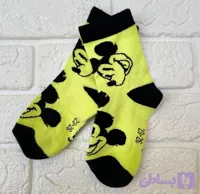 جوراب نخی بچگانه طرح میکی ماوس سایز ۲۳تا۲۶