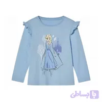 بلوز نخی دخترانه آستین بلند طرح frozen