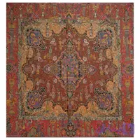 رومیزی مربع ترمه ابریشم کد TRM19