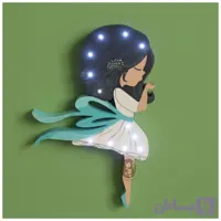 چراغ خواب چوبی کودک طرح دختر گالری فرانه
