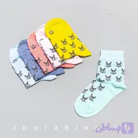 جوراب زنانه نیم ساق طرح کایوت
