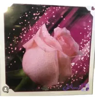 تابلوخام نقاشی باالماس طرح گل رزصورتیA_اورجینال