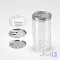 بطری جار 600 سی‌سی | بطری PET شفاف با درب آلومینیومی
