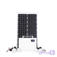سیستم روشنایی خورشیدی 30 وات مدل لیتیومی کد SCPK-30 ظرفیت 130 وات ساعت