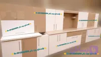 کابینت آماده هایگلاس 5 متربالا 5 متر پایین کابینت آماده هایگلاس مهدوی 5 متری حاضری هایگلاس 09120654394 کابینت مهدوی (صنایع چوبی راش rash1818.ir)