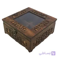 جعبه پذیرایی و تی بگ مدل مربعی کد 018