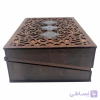 جعبه هدیه با بدنه و درب مورب و 3کاشی