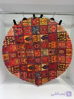 رومیزی گرد طرح خشتی